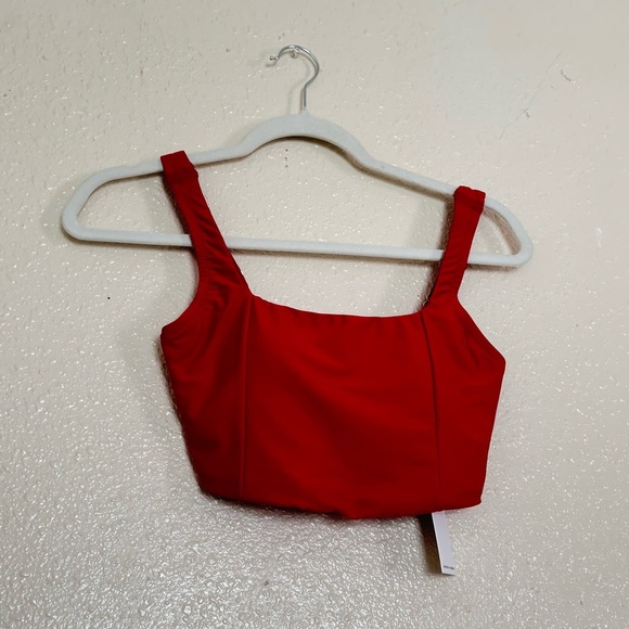Universal Standard The Square Neck Bikini Top Baywatch Red Sz 4XS US XS - Picture 6 of 7
